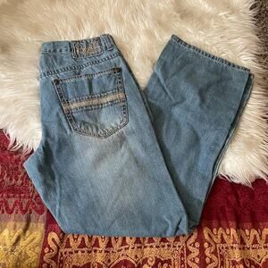 y2k vintage 00's streetwear jeans straight relaxed mid rise royal denim 30 x 30